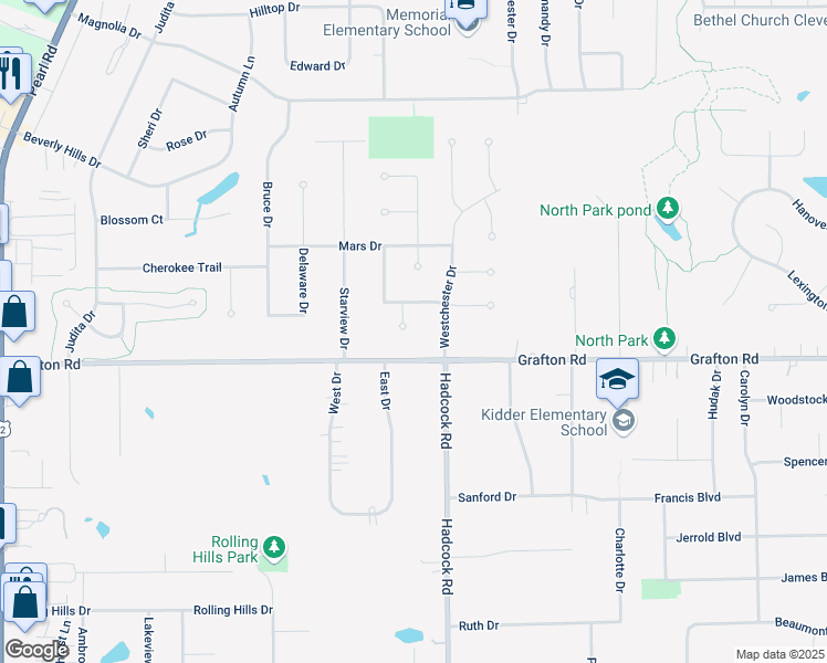 map of restaurants, bars, coffee shops, grocery stores, and more near 501 Cranlyn Court in Brunswick