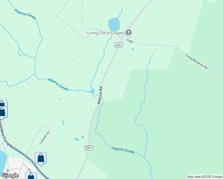 map of restaurants, bars, coffee shops, grocery stores, and more near Hilltop Court in Pike County