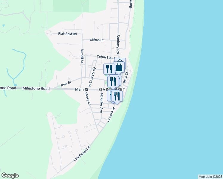 map of restaurants, bars, coffee shops, grocery stores, and more near in Nantucket