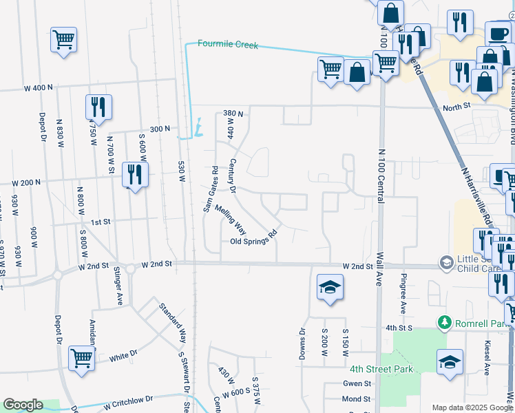 map of restaurants, bars, coffee shops, grocery stores, and more near 369 West Goodale Drive in Ogden
