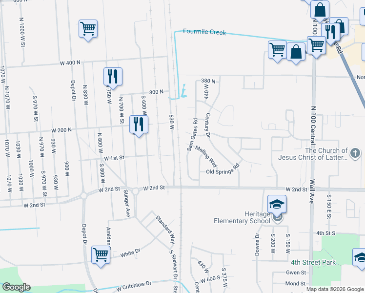 map of restaurants, bars, coffee shops, grocery stores, and more near in Ogden