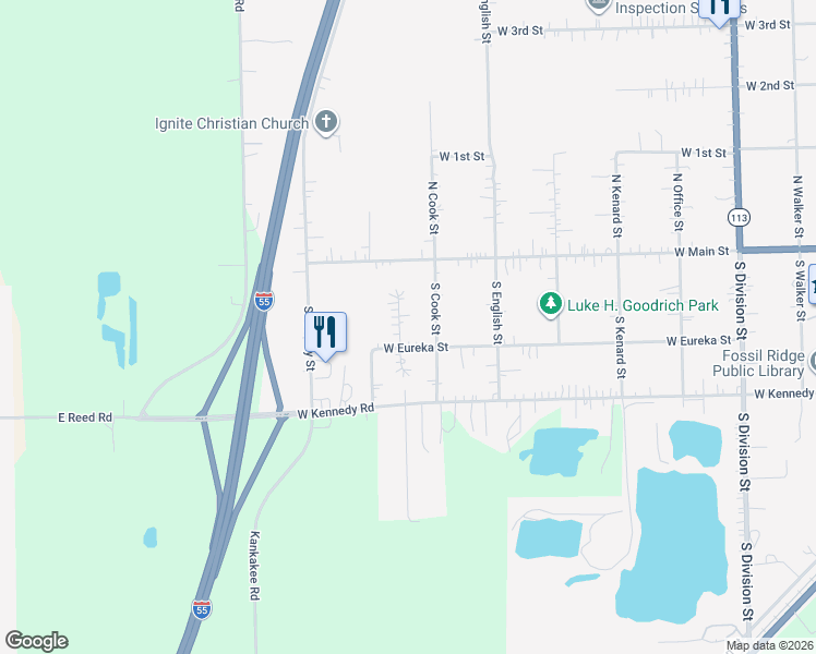 map of restaurants, bars, coffee shops, grocery stores, and more near 178 Countryside Court in Braidwood