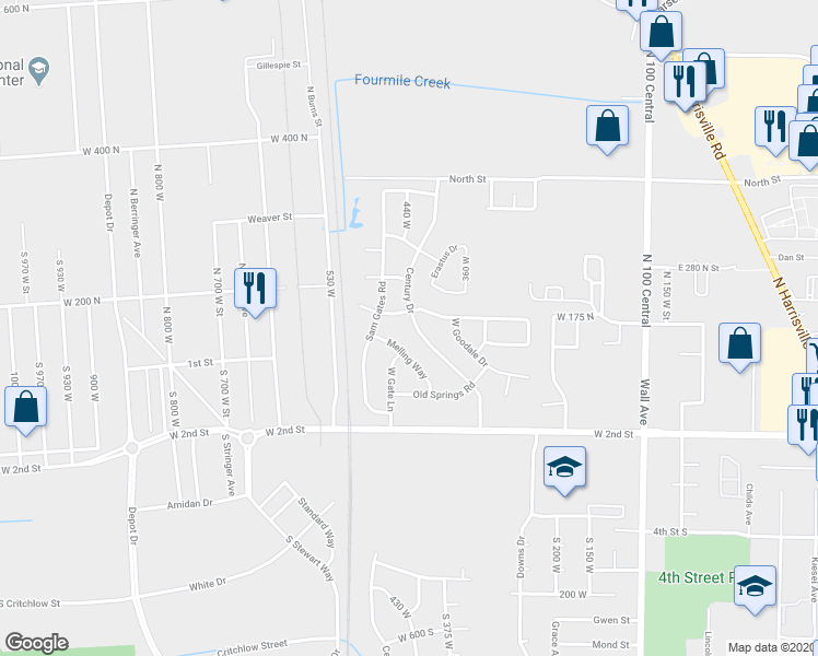 map of restaurants, bars, coffee shops, grocery stores, and more near 143 Century Drive in Ogden