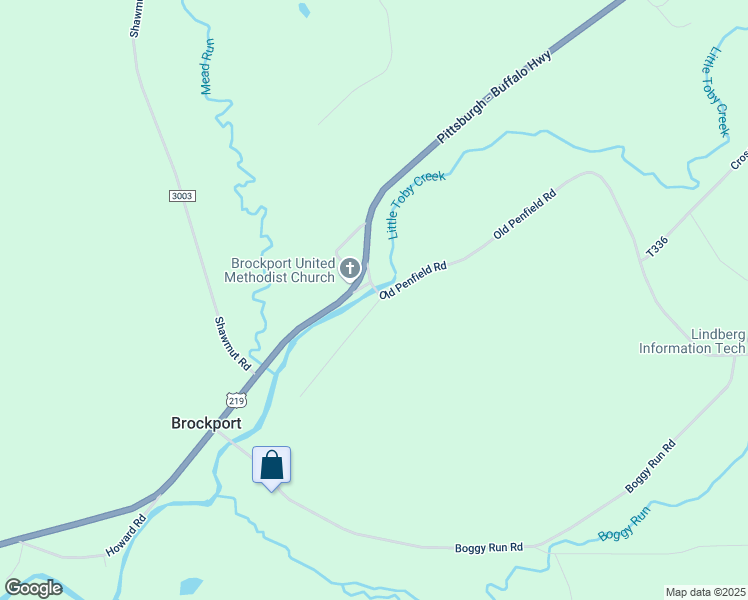 map of restaurants, bars, coffee shops, grocery stores, and more near 26 Playground Road in Brockport