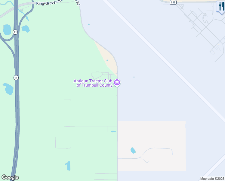 map of restaurants, bars, coffee shops, grocery stores, and more near 1657 Ridge Road in Trumbull County