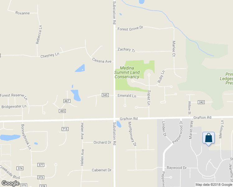 map of restaurants, bars, coffee shops, grocery stores, and more near 4839 Emerald Lane in Brunswick