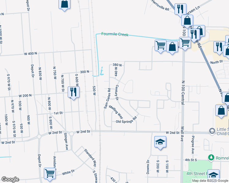 map of restaurants, bars, coffee shops, grocery stores, and more near 224 Century Drive in Ogden