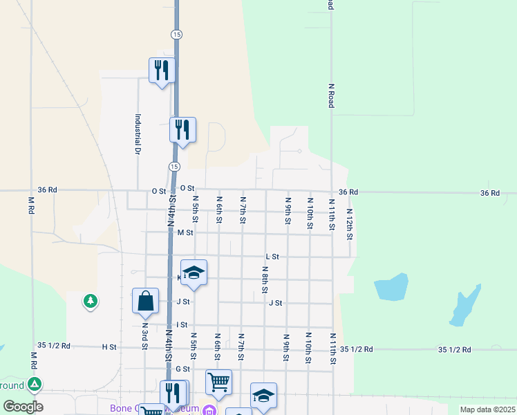 map of restaurants, bars, coffee shops, grocery stores, and more near 1392 North 7th Street in David City