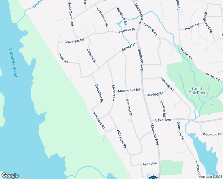 map of restaurants, bars, coffee shops, grocery stores, and more near 48 Mariner Circle in Trumbull