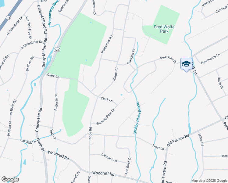 map of restaurants, bars, coffee shops, grocery stores, and more near 387 Clark Lane in Orange