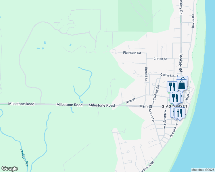 map of restaurants, bars, coffee shops, grocery stores, and more near 13 Hawthorne Lane in Nantucket