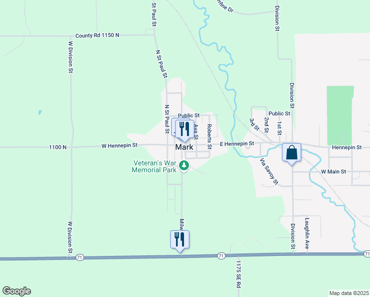 map of restaurants, bars, coffee shops, grocery stores, and more near in Mark