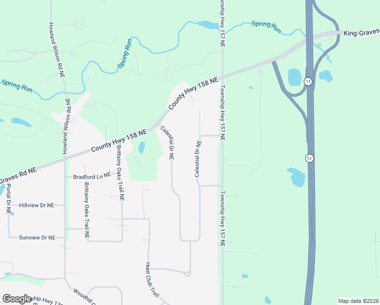map of restaurants, bars, coffee shops, grocery stores, and more near 2292 Celestial Drive Northeast in Warren