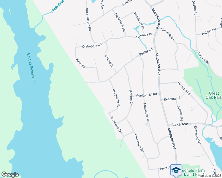 map of restaurants, bars, coffee shops, grocery stores, and more near 10 Deepdene Road in Trumbull
