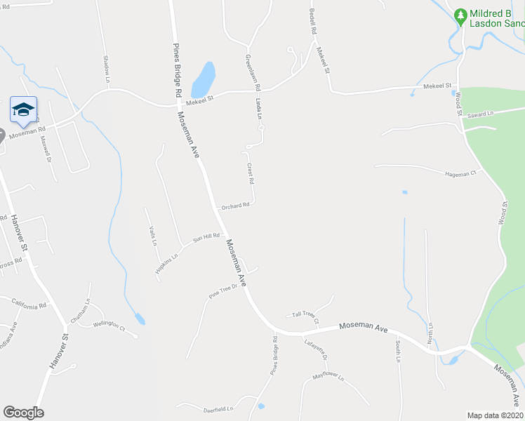 map of restaurants, bars, coffee shops, grocery stores, and more near 4 Orchard Road in Katonah