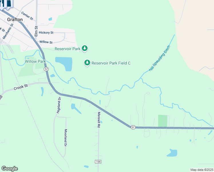 map of restaurants, bars, coffee shops, grocery stores, and more near 36964 Ohio 57 in Grafton