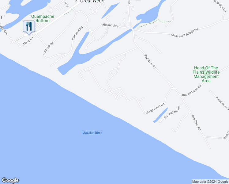 map of restaurants, bars, coffee shops, grocery stores, and more near 21 Sheep Pond Road in Nantucket