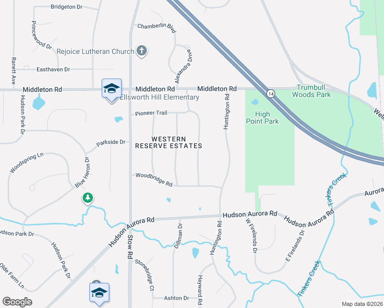 map of restaurants, bars, coffee shops, grocery stores, and more near 7583 Sugarbush Trail in Hudson