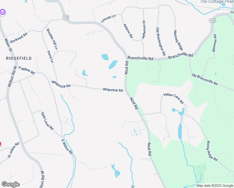 map of restaurants, bars, coffee shops, grocery stores, and more near 249 Nod Road in Ridgefield