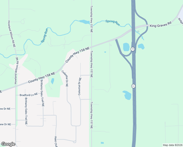 map of restaurants, bars, coffee shops, grocery stores, and more near 2275 Henn Hyde Road Northeast in Warren