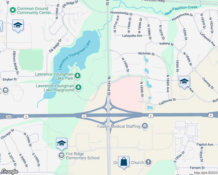 map of restaurants, bars, coffee shops, grocery stores, and more near 805 North 192nd Street in Omaha