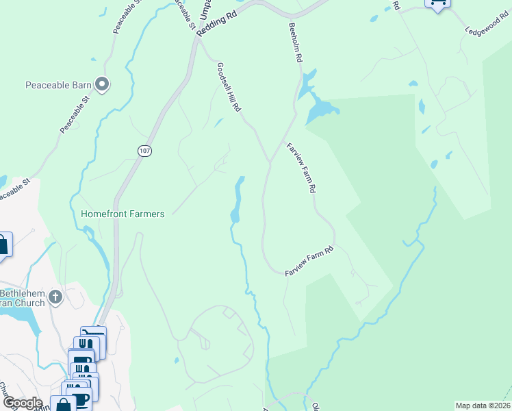map of restaurants, bars, coffee shops, grocery stores, and more near 12 Farview Farm Road in Redding