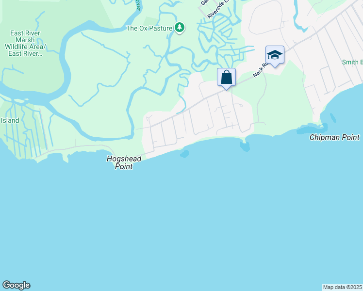 map of restaurants, bars, coffee shops, grocery stores, and more near 43 Soundview Avenue in Madison