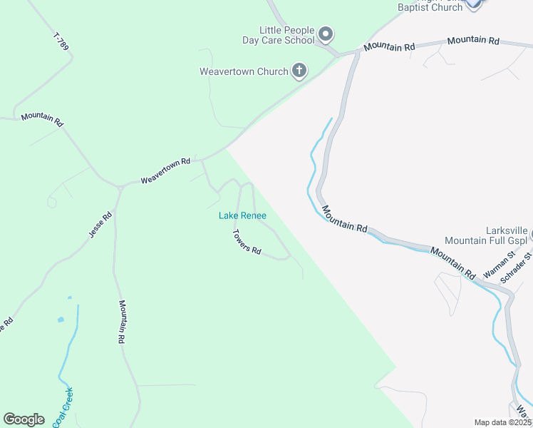 map of restaurants, bars, coffee shops, grocery stores, and more near Hillcrest Road in Luzerne County