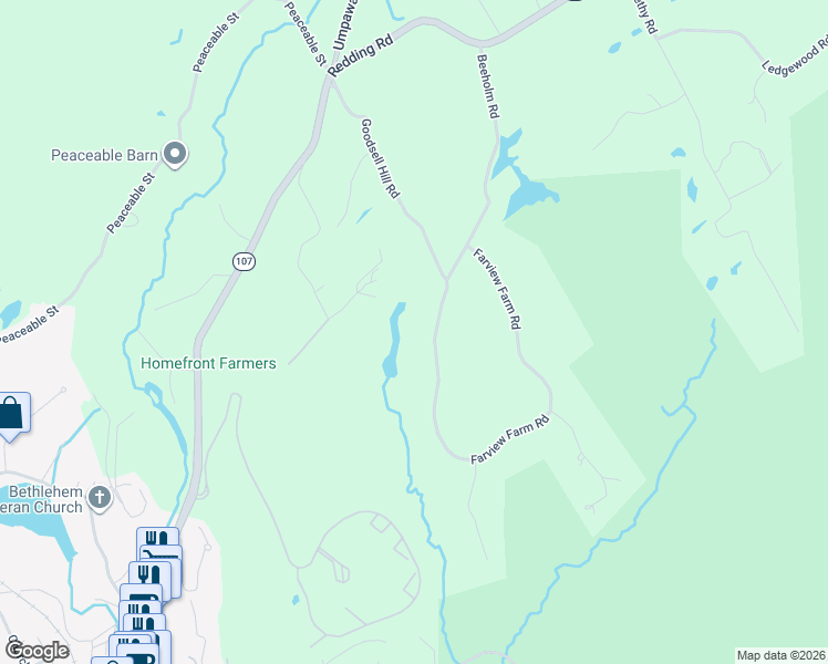 map of restaurants, bars, coffee shops, grocery stores, and more near 12 Farview Farm Road in Redding