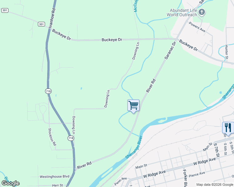 map of restaurants, bars, coffee shops, grocery stores, and more near 2495 Downing Lane in Hermitage
