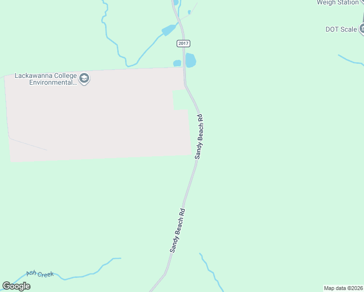 map of restaurants, bars, coffee shops, grocery stores, and more near Sandy Beach Road in Lackawanna County