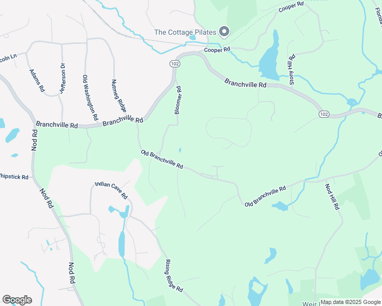 map of restaurants, bars, coffee shops, grocery stores, and more near 71 Old Branchville Road in Ridgefield