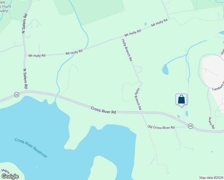 map of restaurants, bars, coffee shops, grocery stores, and more near 584 Cross River Road in Katonah