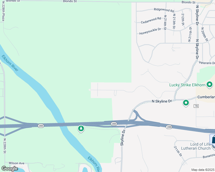 map of restaurants, bars, coffee shops, grocery stores, and more near 21810 Chancellor Road in Omaha
