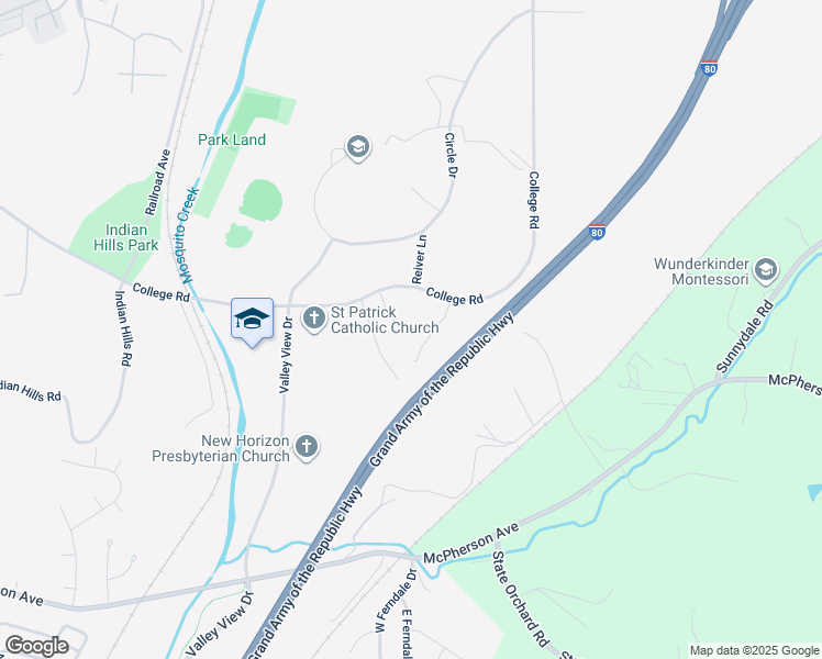 map of restaurants, bars, coffee shops, grocery stores, and more near 1689 College Road in Council Bluffs