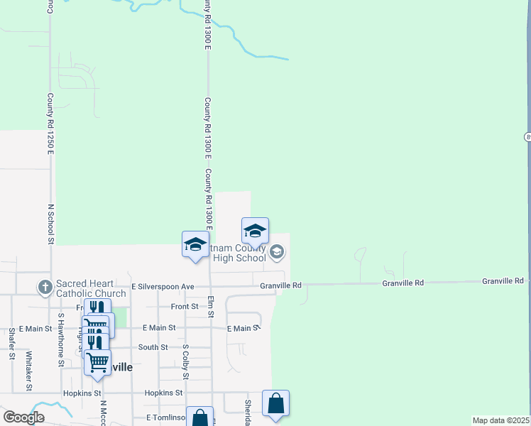 map of restaurants, bars, coffee shops, grocery stores, and more near in Granville