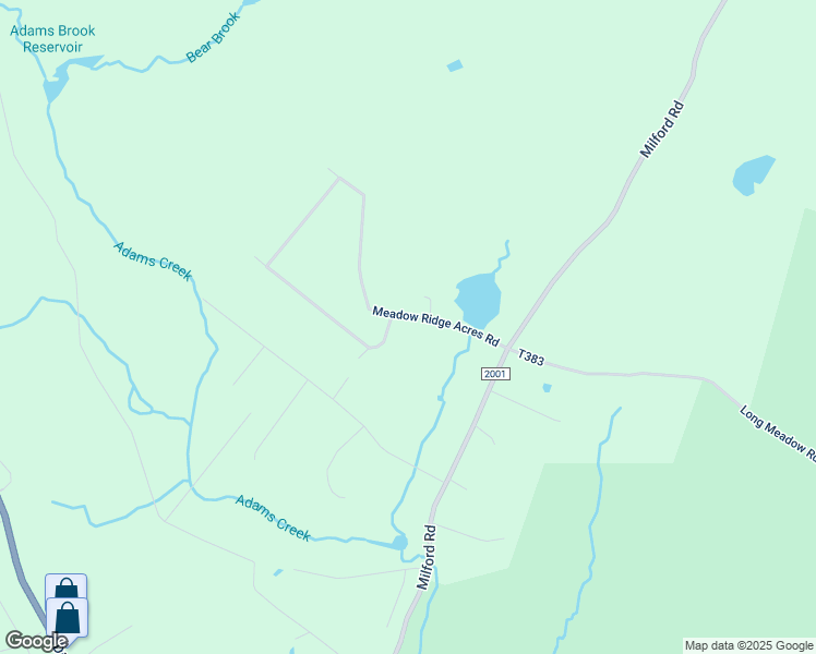 map of restaurants, bars, coffee shops, grocery stores, and more near 126 Meadow Ridge Acres Rd in Milford