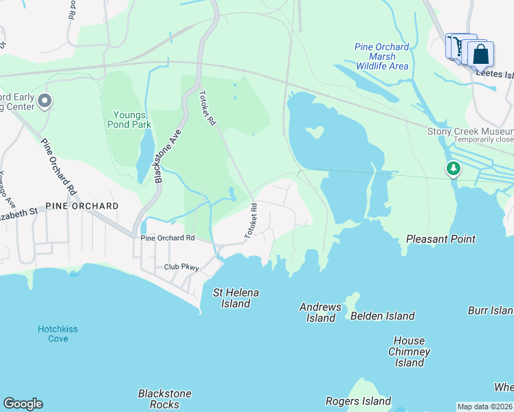 map of restaurants, bars, coffee shops, grocery stores, and more near 196 Totoket Road in Branford