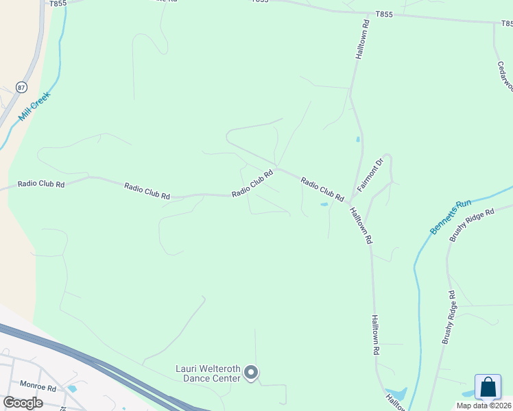 map of restaurants, bars, coffee shops, grocery stores, and more near Radio Club Road in Montoursville
