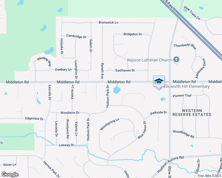 map of restaurants, bars, coffee shops, grocery stores, and more near 7793 Hudson Park Drive in Hudson