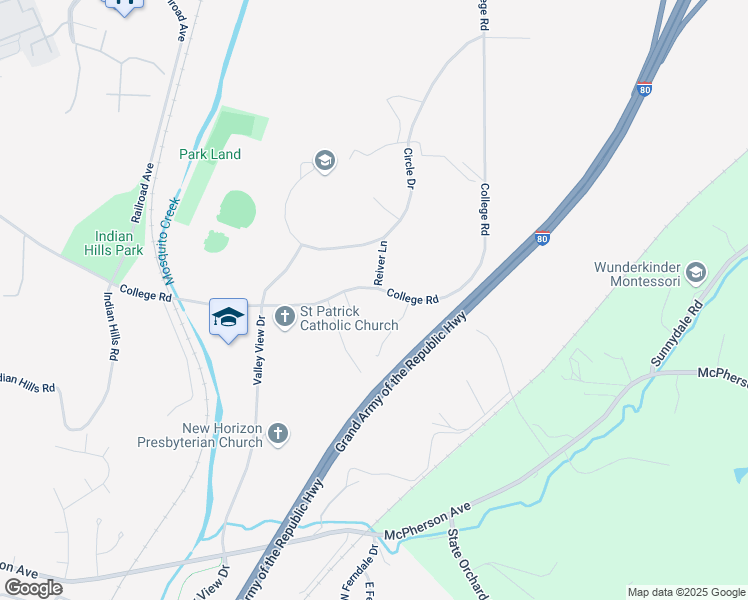 map of restaurants, bars, coffee shops, grocery stores, and more near 1681 College Road in Council Bluffs