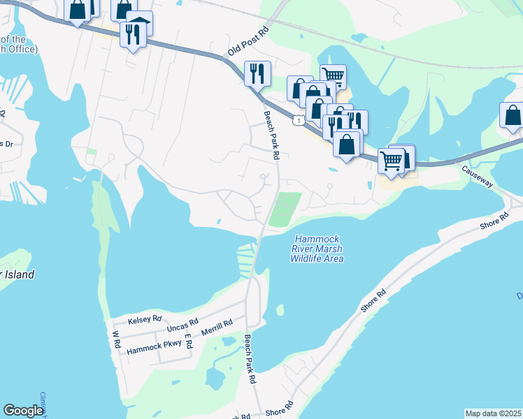 map of restaurants, bars, coffee shops, grocery stores, and more near 8 Osprey Commons in Clinton