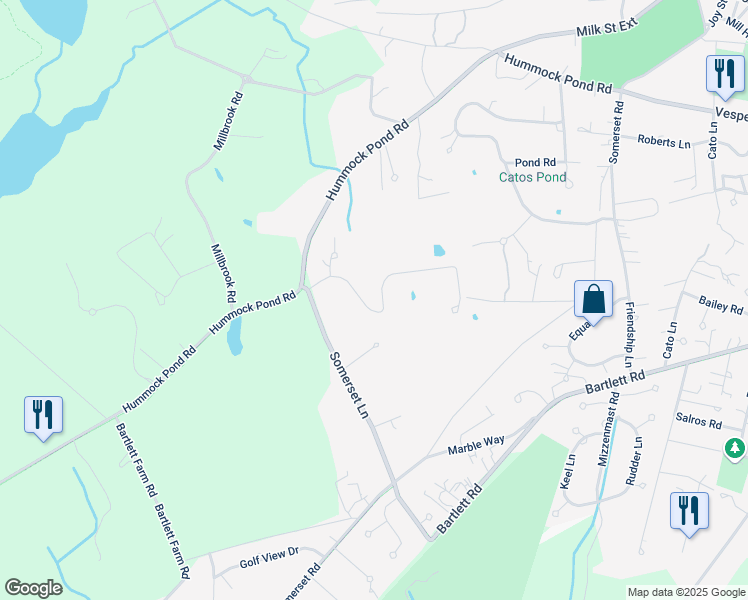 map of restaurants, bars, coffee shops, grocery stores, and more near 8 High Brush Path in Nantucket