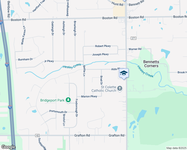 map of restaurants, bars, coffee shops, grocery stores, and more near 2908 Alda Parkway in Brunswick
