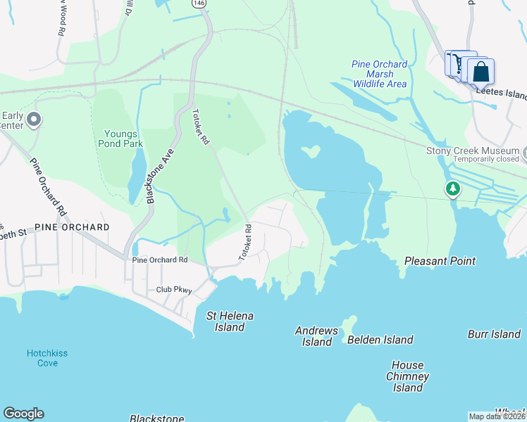 map of restaurants, bars, coffee shops, grocery stores, and more near 8 Gaylea Drive in Branford