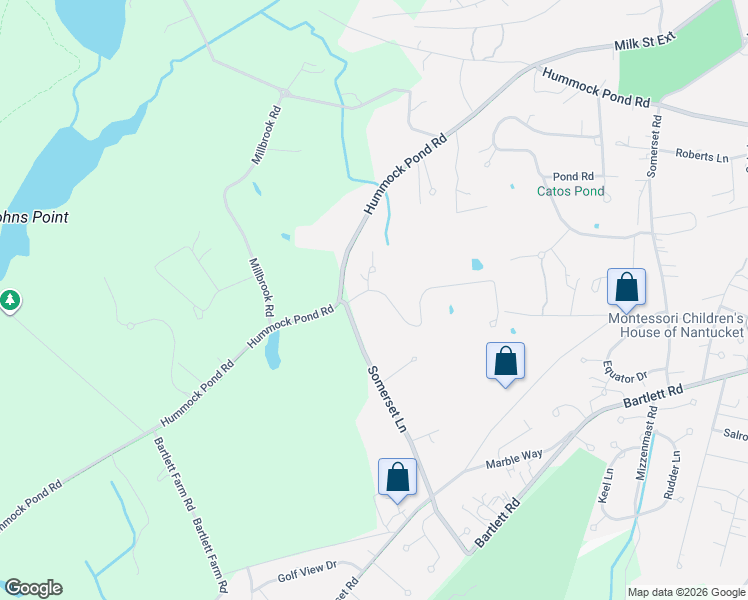 map of restaurants, bars, coffee shops, grocery stores, and more near 3 Austin Farm Drive in Nantucket