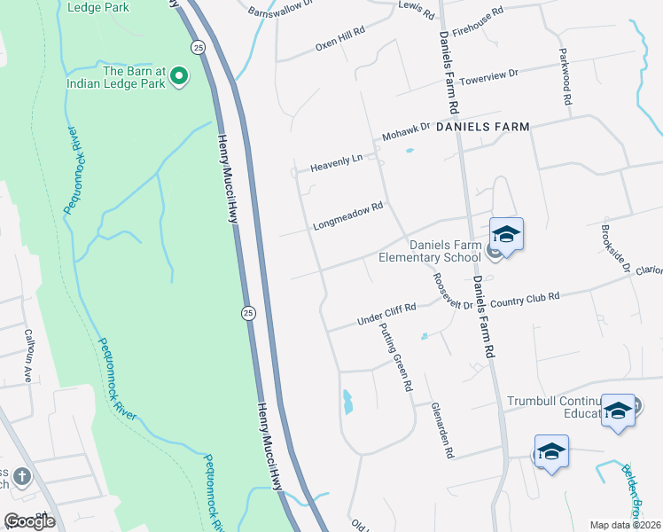 map of restaurants, bars, coffee shops, grocery stores, and more near 80 Scenic Hill Road in Trumbull