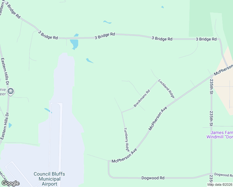 map of restaurants, bars, coffee shops, grocery stores, and more near 17597 Turnberry Ridge in Council Bluffs