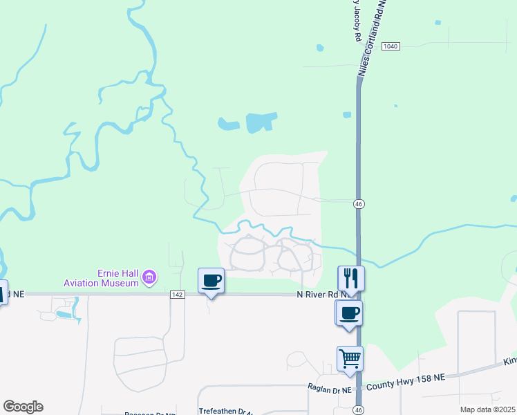 map of restaurants, bars, coffee shops, grocery stores, and more near 336 Sanctuary Drive in Cortland