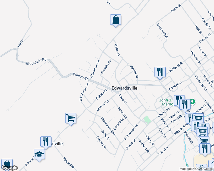 map of restaurants, bars, coffee shops, grocery stores, and more near 53 Wilson Street in Kingston